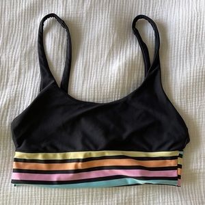 beachriot sport rainbow + black bra